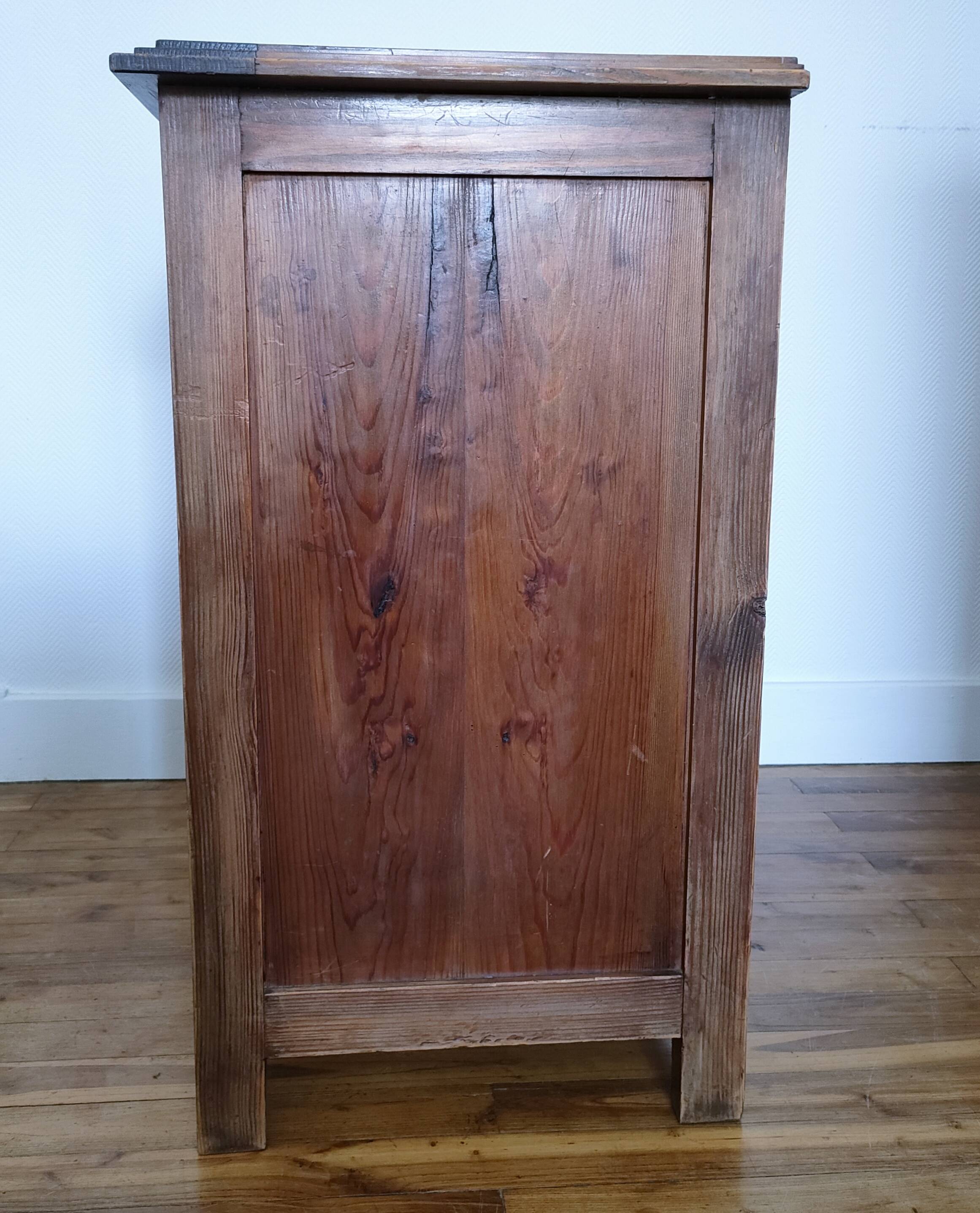 mid-20th century pine drawer shelf