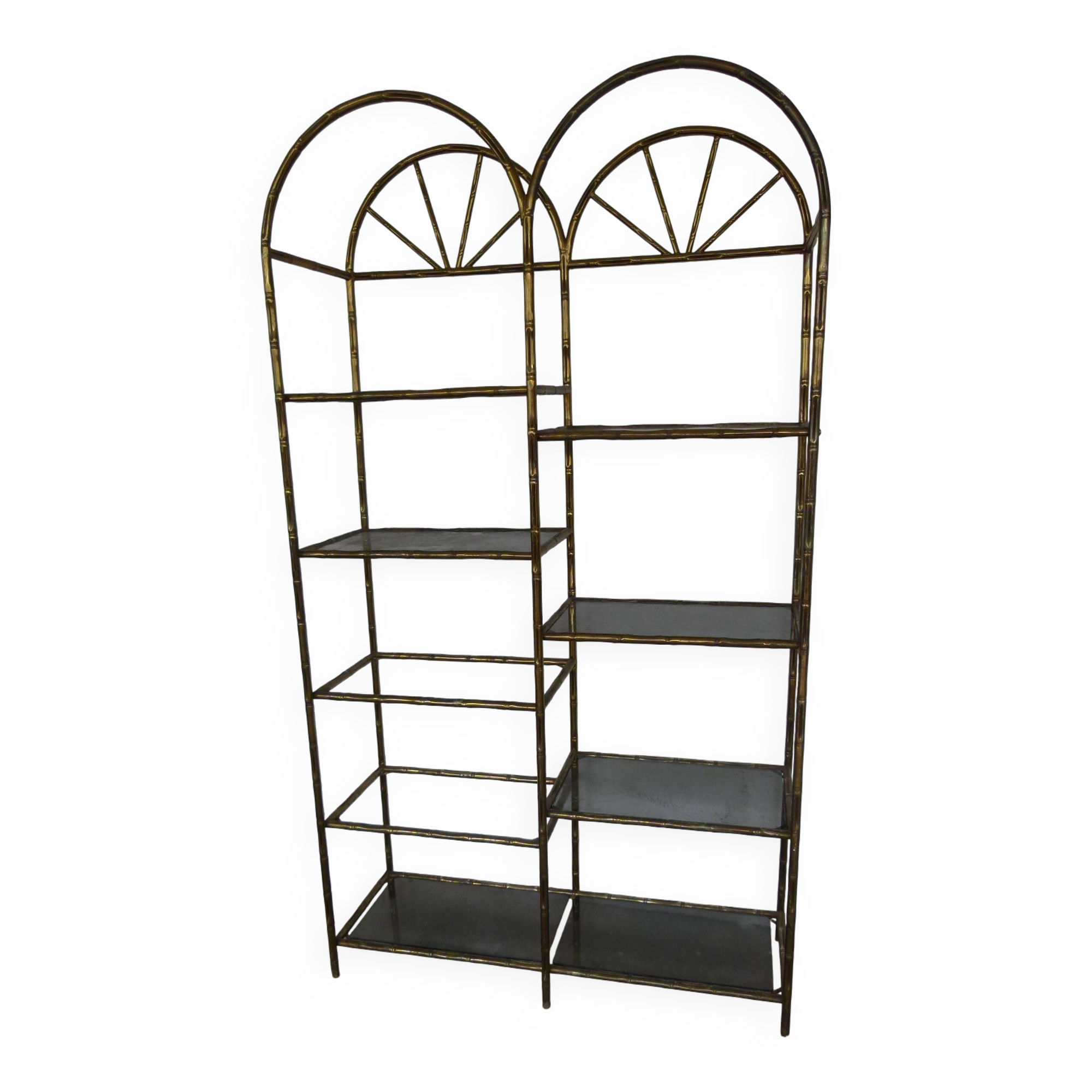 Brass imitation bamboo store display stand