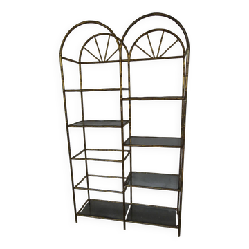 Brass imitation bamboo store display stand