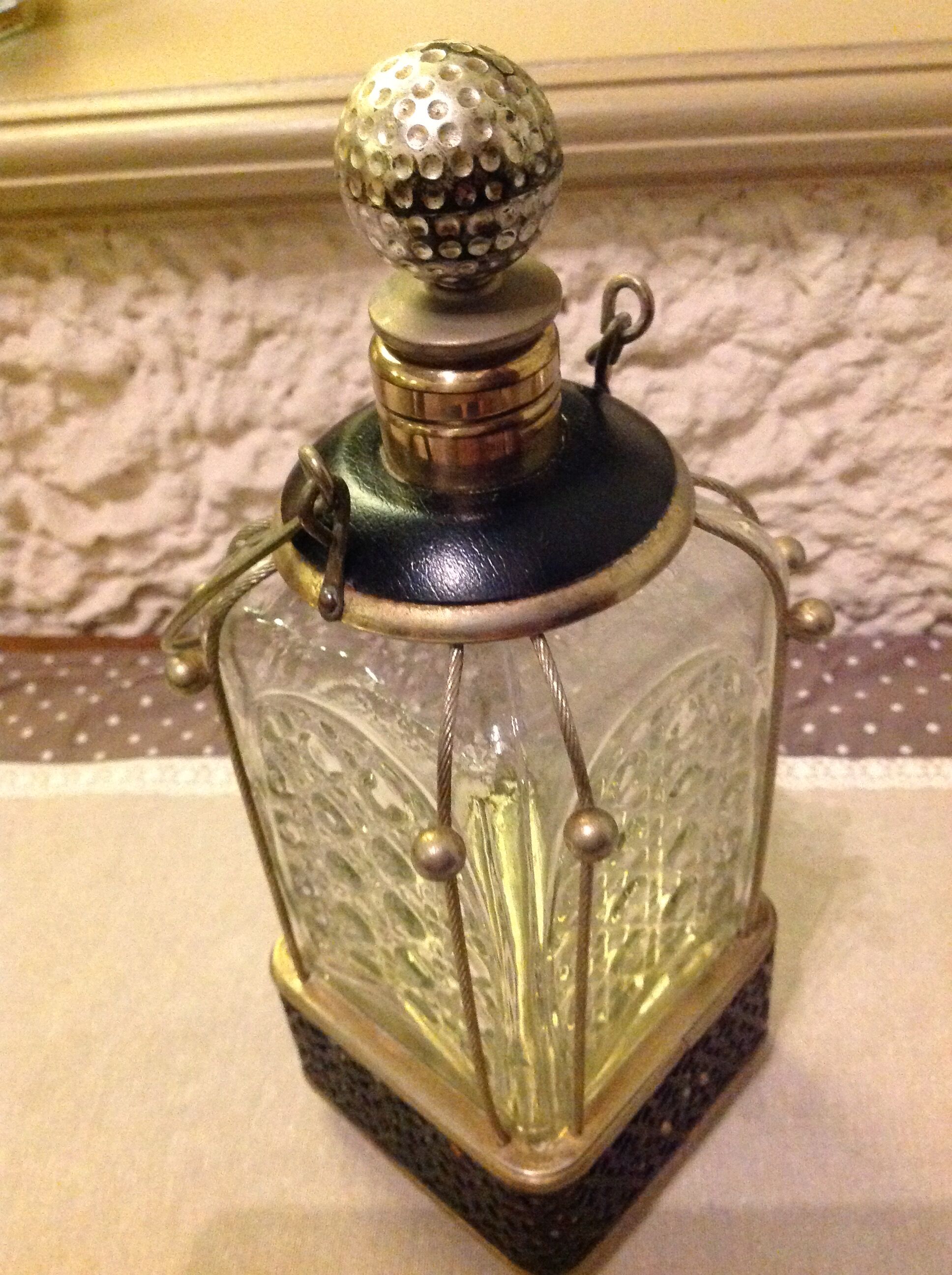 60s vintage cut glass decanter