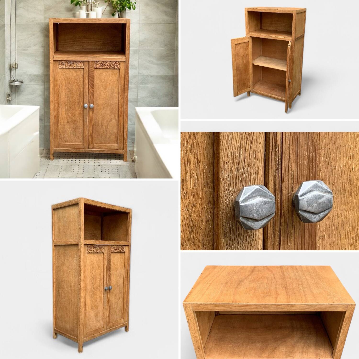 Buffet parisien art déco bois brut 1930