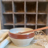 Flat bowl bowl in old Digoin stoneware