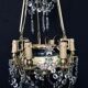 Lustre 6 lights in Crystal, Bronze, and Earthenware