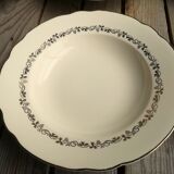 6 Villeroy & Boch deposed hollow plates in ceramics gold decoration