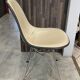 Fibreglass chair with skai vinyl, DSR Eiffel, off-white, Eames, Herman Miller.