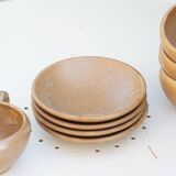 Tasses et sous tasses en grès