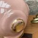 Pied de lampe céramique rose années 50