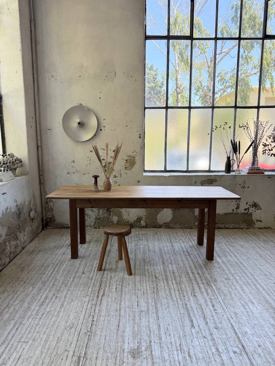 Walnut farmhouse table 2.10m from the 50s