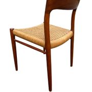 6 Niels Otto Moller chairs model 75