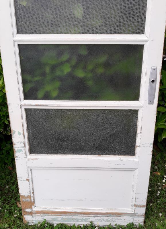 Door vintage translucent glazing