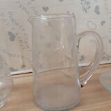Carafe en verre taillé