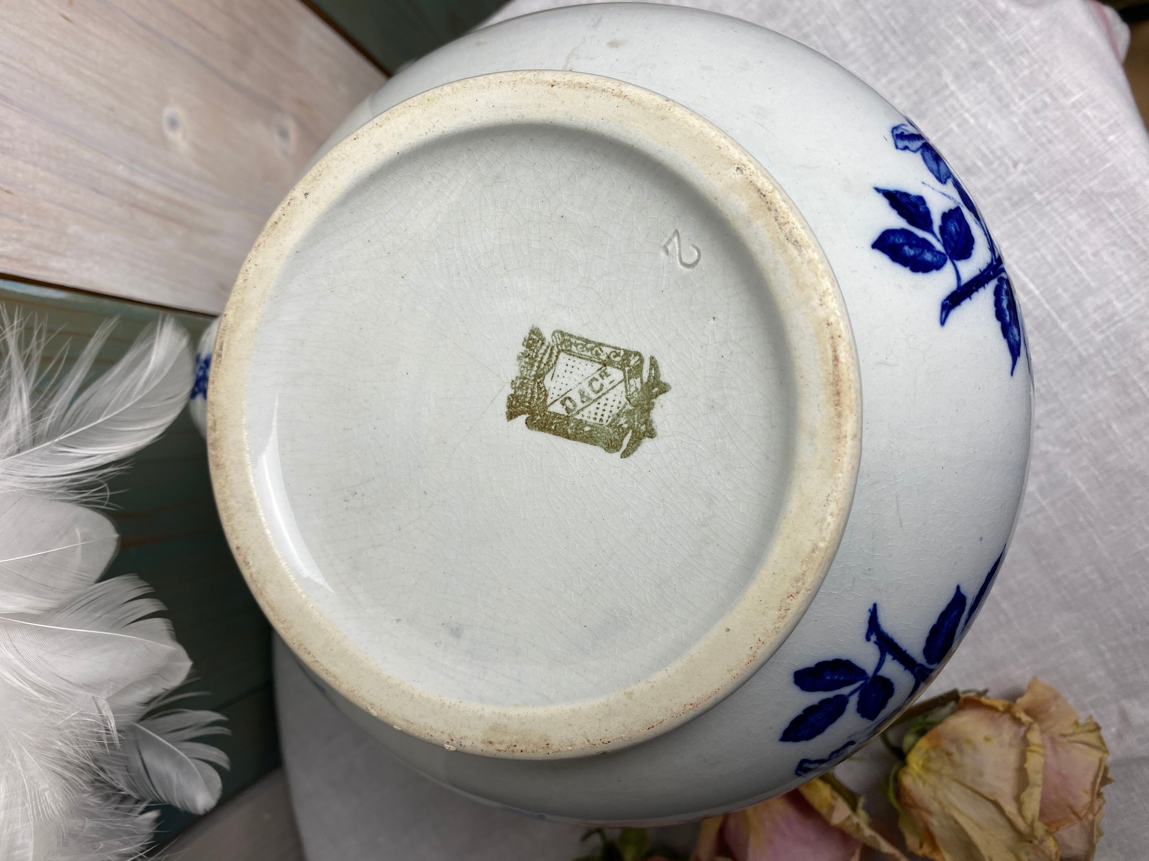 Antique toilet pitcher stamped