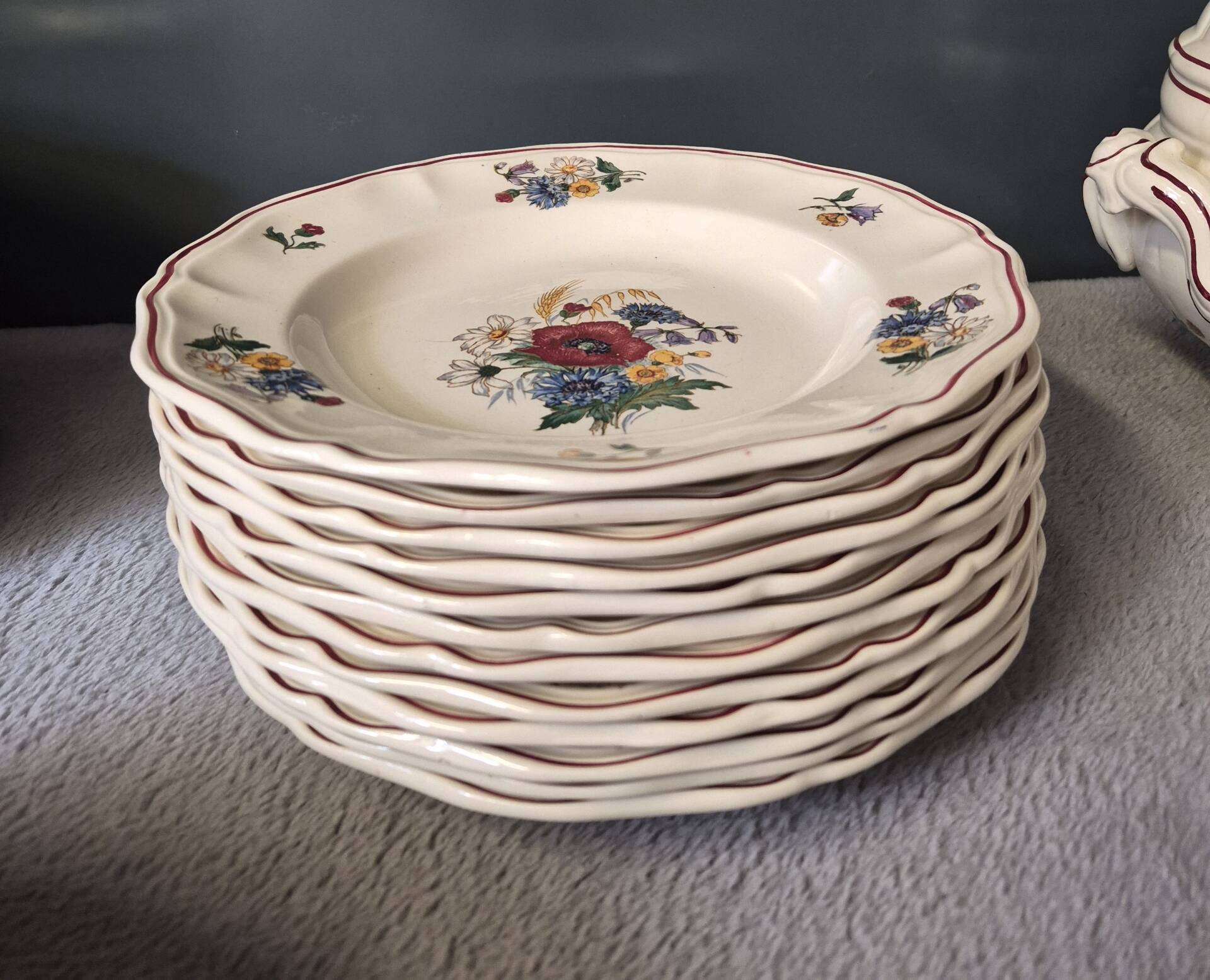 Sarreguemines France Agreste dinnerware service