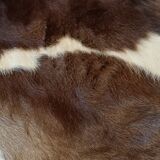 Vintage cow skin carpet, 140 cm x146 cm