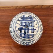 Chinese ginger jar in blue and white porcelain