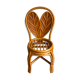 Chaise rotin dossier à forme de feuille