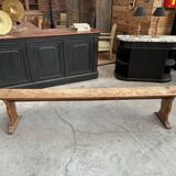 Large solid elm farmhouse bench