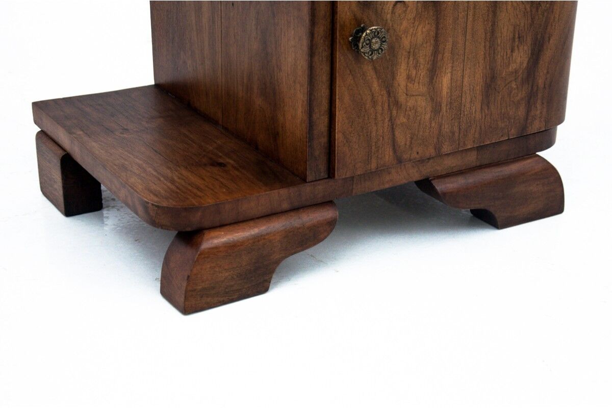 Art deco bedside tables, poland, 1950s