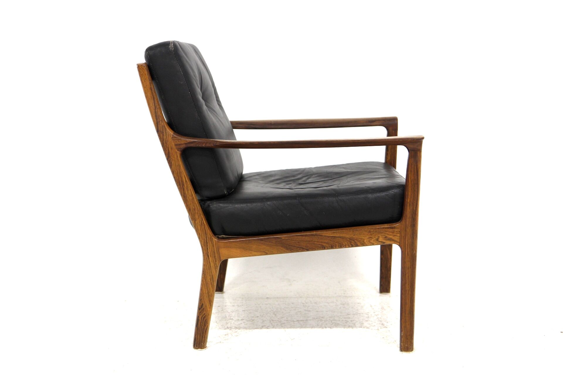 Scandinavian leather armchair, Bröderna Andersson, Sweden, 1960.
