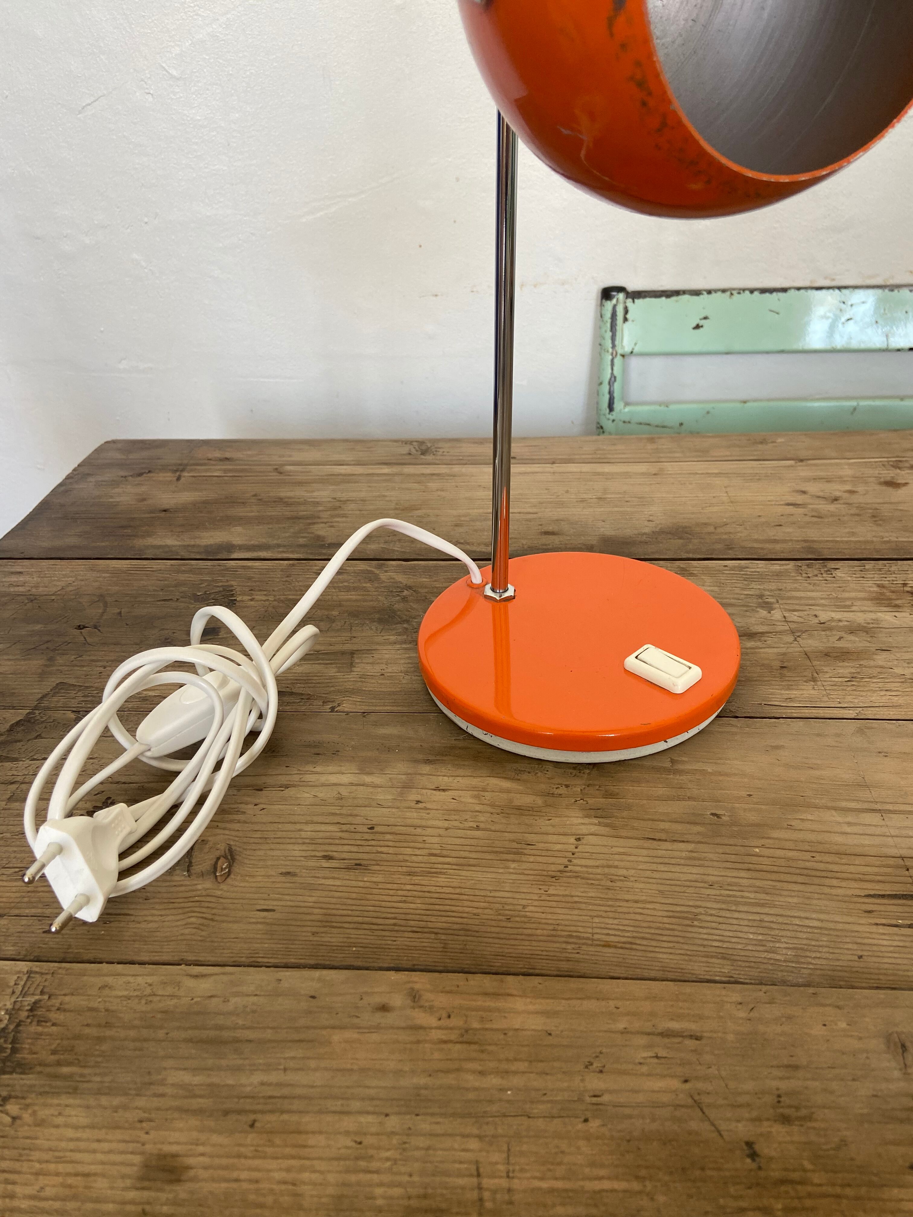 Lampe eyeball vintage orange