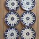 Lot of 6 flat plates, ironstone Sarreguemines Cluny.