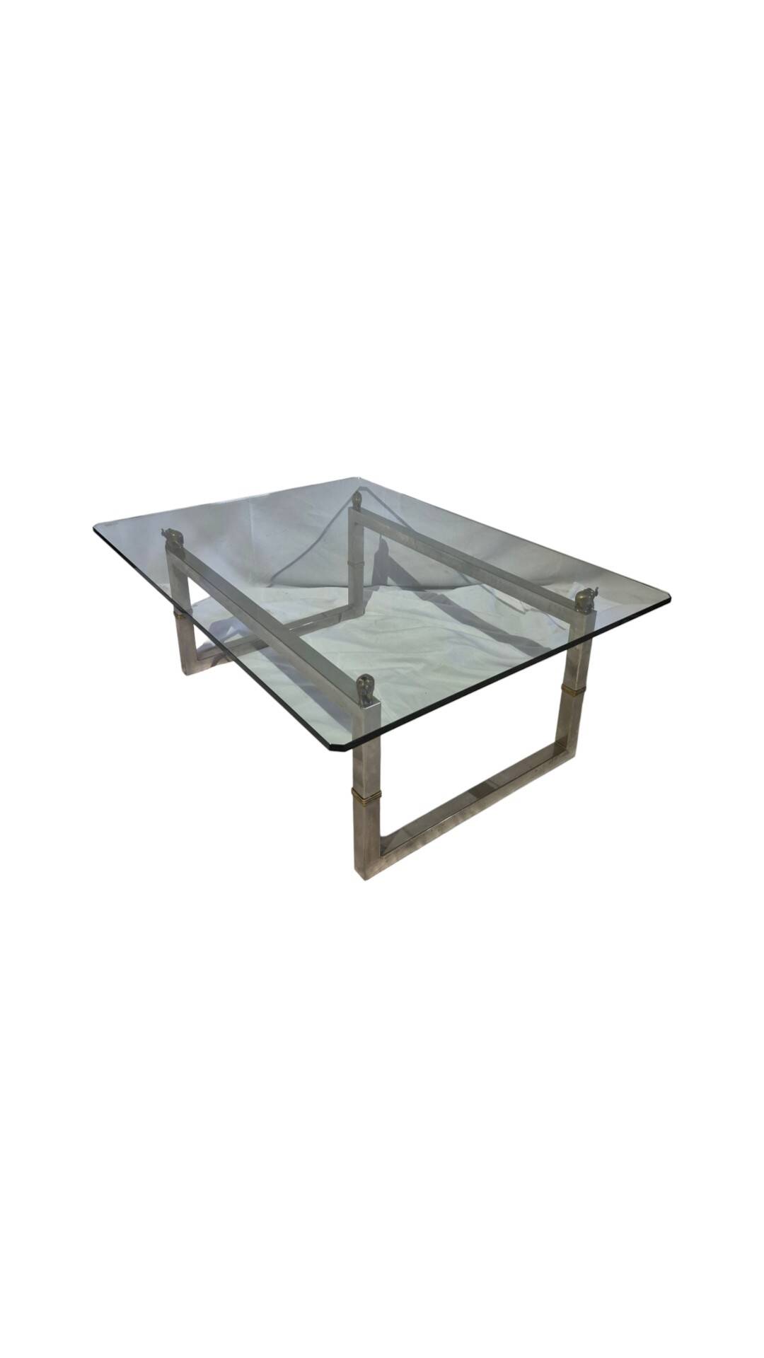 Table basse en verre éléphant Biri T29 de Peter Ghyczy, rare, 120x90 cm.