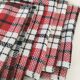 Set of 12 vintage checkered napkins – Red and turquoise