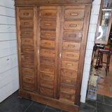 Old solid oak notary's cabinet