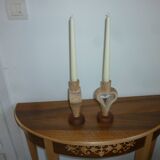 pair of heart candle holders