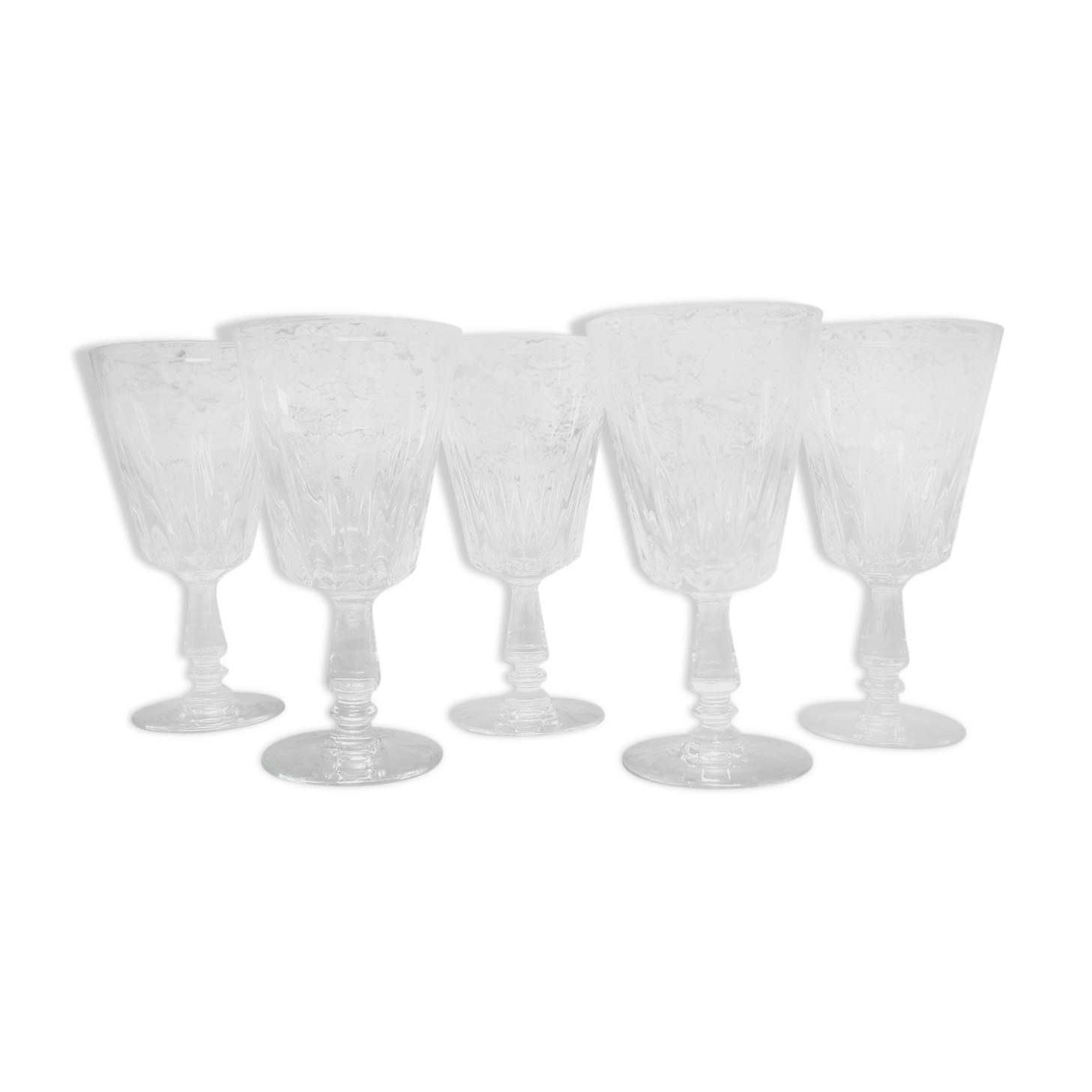 Lot of 5 crystal water glasses