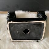 Black ceramic candle holder