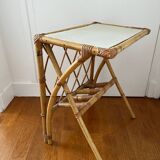 Rattan end table
