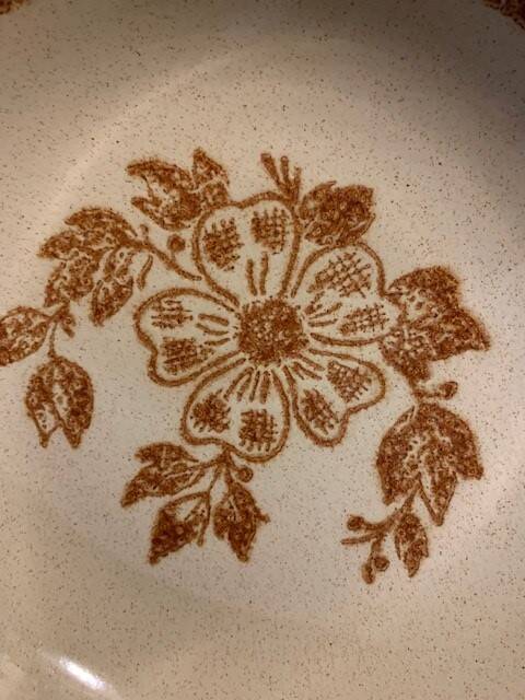 “Vintage” earthenware plates 6 flat & 6 deep