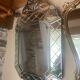 Venetian mirror with pareclose 19th / 20th century Height 80 cm
