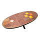Jean Jaffeux lava stone and ceramic coffee table