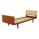 Lit en teck, design danois, années 1960, designer : Hans J. Wegner, Getama