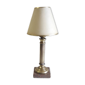 Table lamp in gilded brass and marble - mid 20th century.