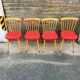 (Lot) 4 belles chaises pieds compas années 60/70