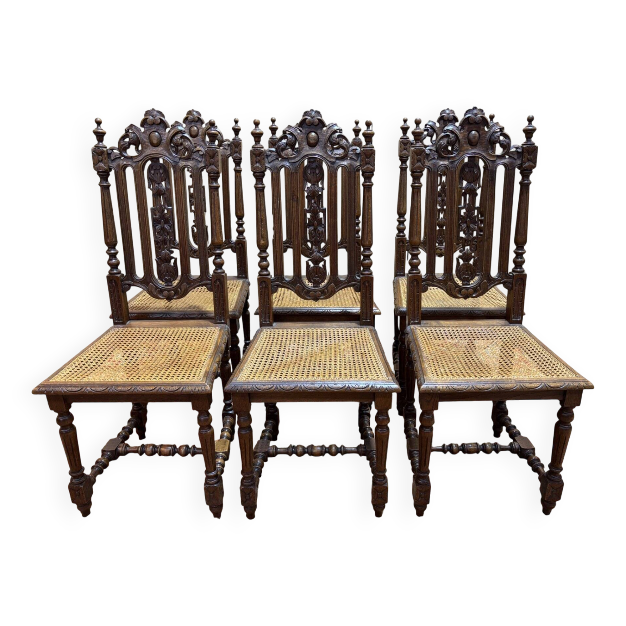 Set of 6 vintage high chairs