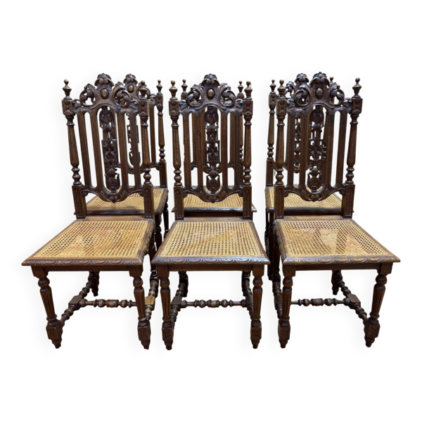Série de 6 chaises haute époque