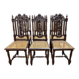 Set of 6 vintage high chairs