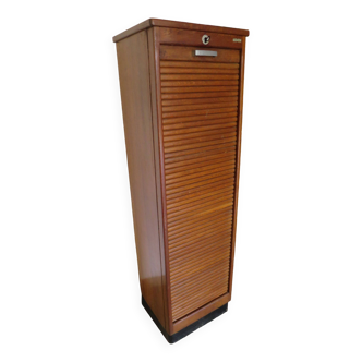 Burwood oak curtain file cabinet, 1960s