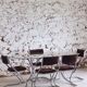 Chrome and smoked glass dining table in the style of Gastone Rinaldi, 1970.