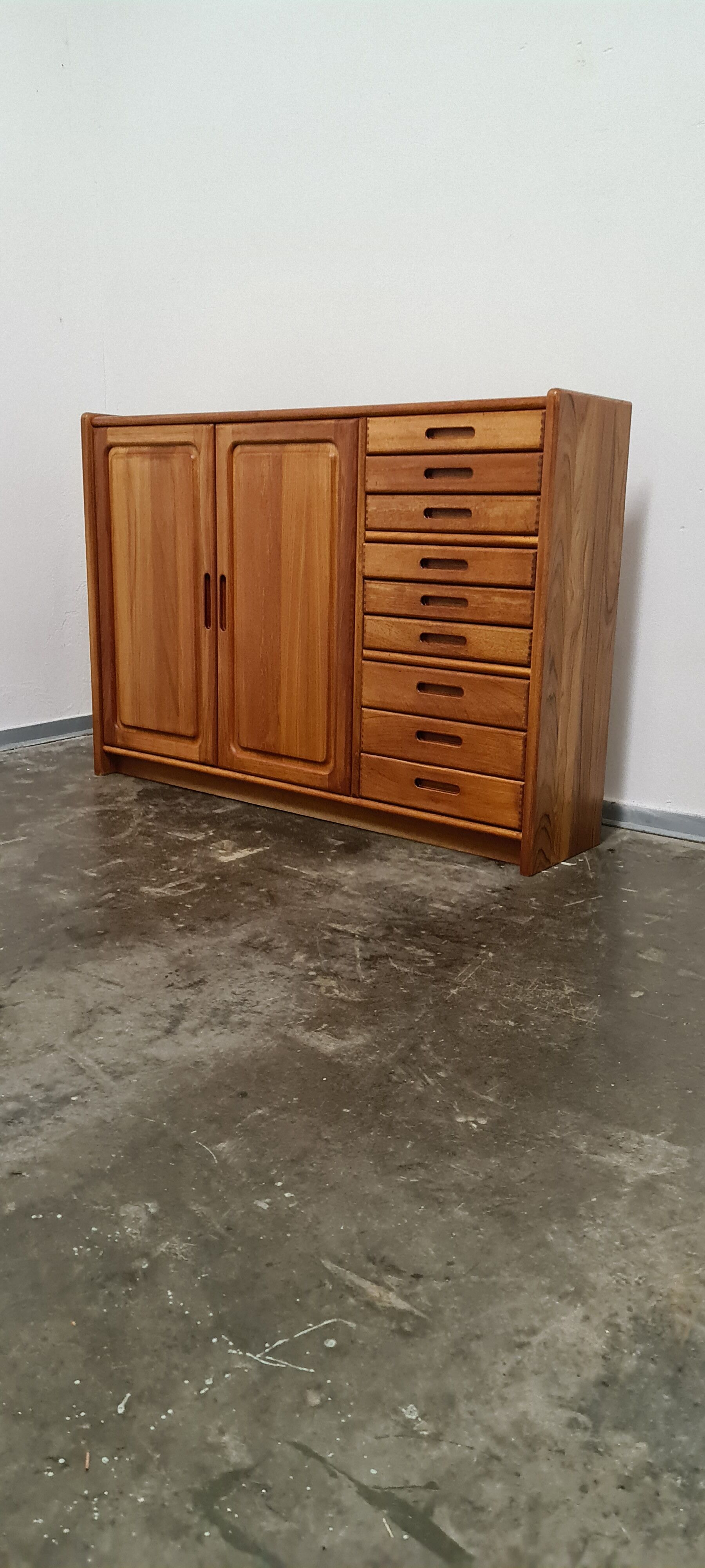 Vintage teak side or highboard