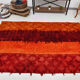 tapis vintage rouge & orange, 163x240 cm