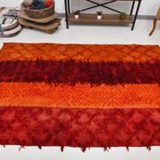 Red & orange tones vintage rug, 163x240 cm