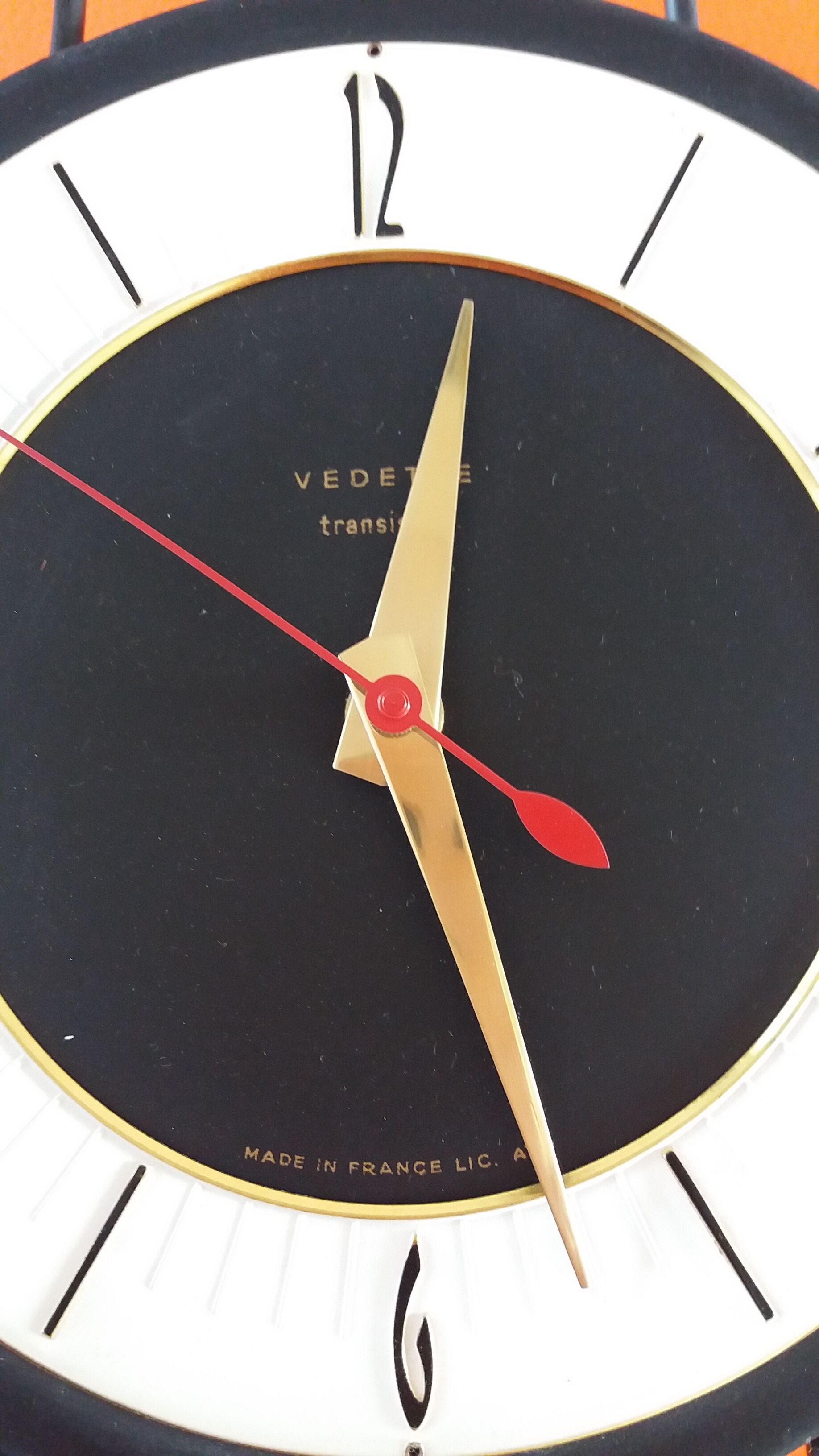 Vintage wall clock Vedette Transistor