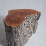 Pair of lychee stools forming a coffee table