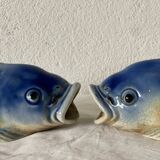 2 fish slip vases