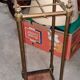 Brass and copper umbrella stands, early 20th century.